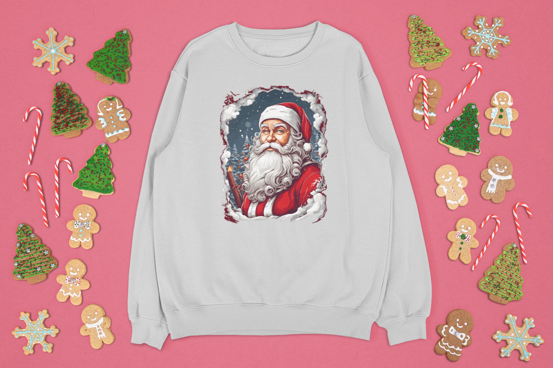 Kalėdinis džemperis su Kalėdų Seneliu