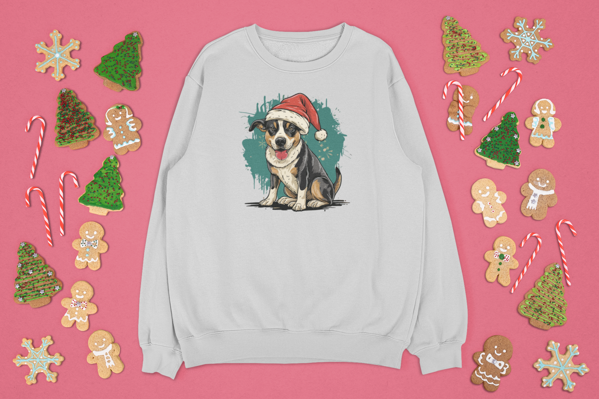 Kalėdinis džemperis su šunimi