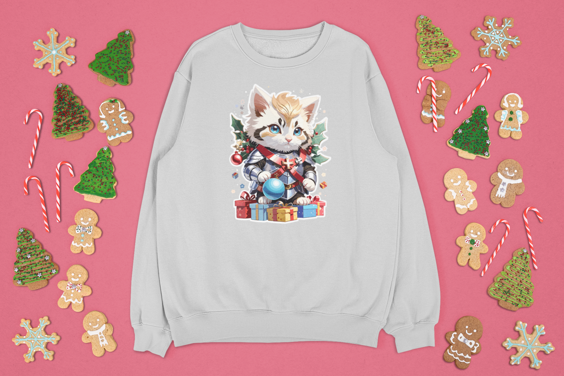 Šventinis megztinis su kačiuku