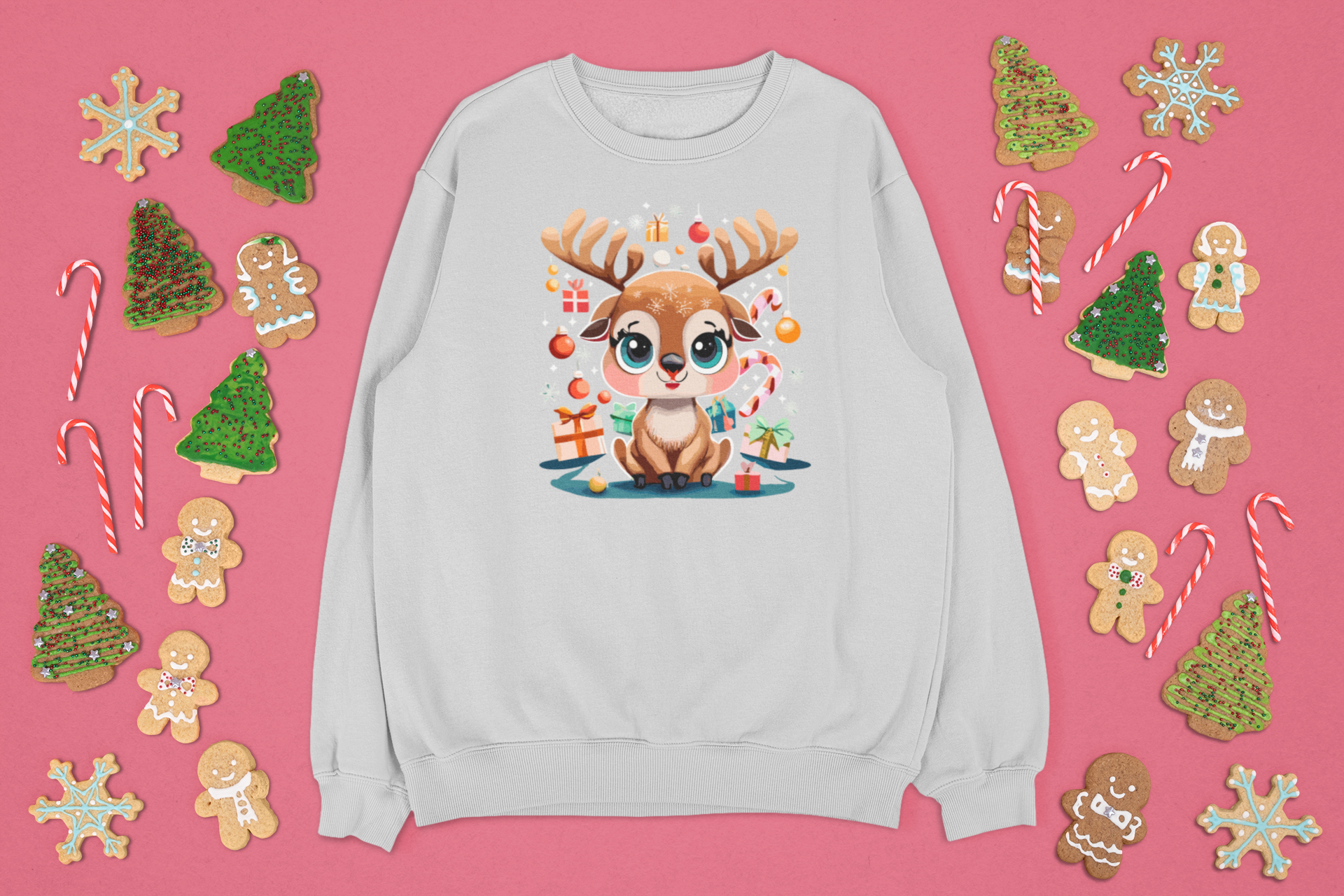 Kalėdinis džemperis su elniuku