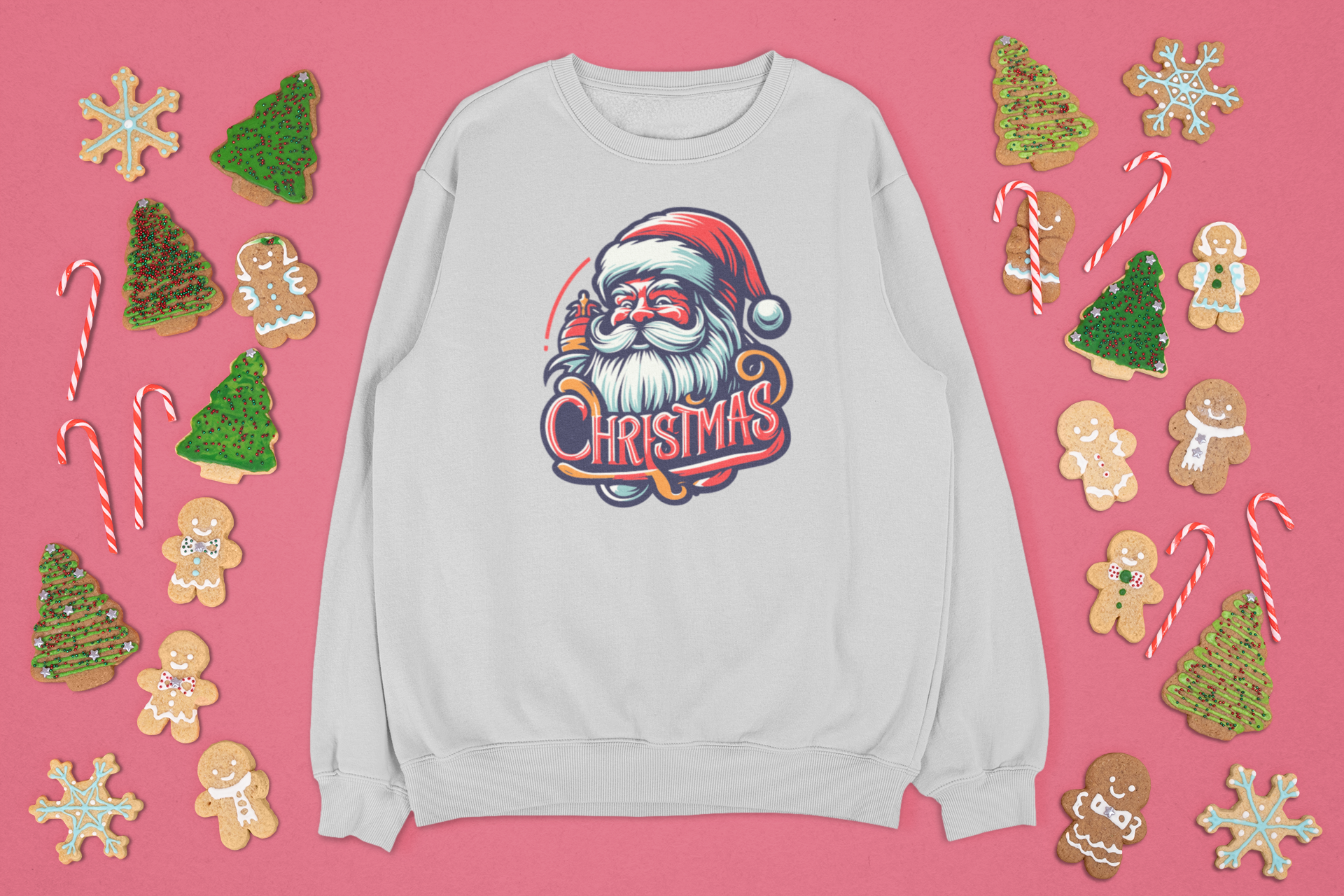 Kalėdinis džemperis su Kalėdų Seneliu