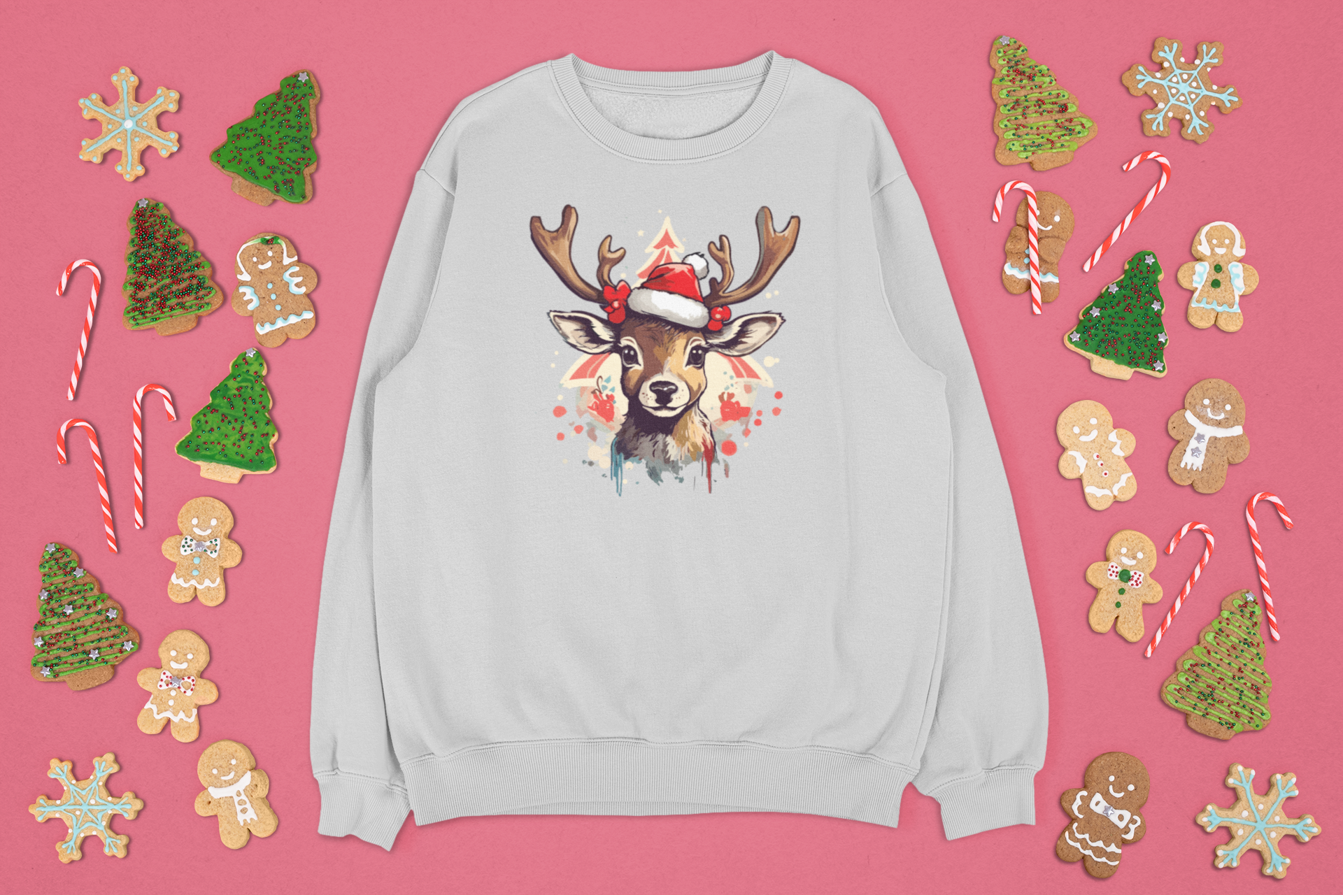 Kalėdinis džemperis su elniu