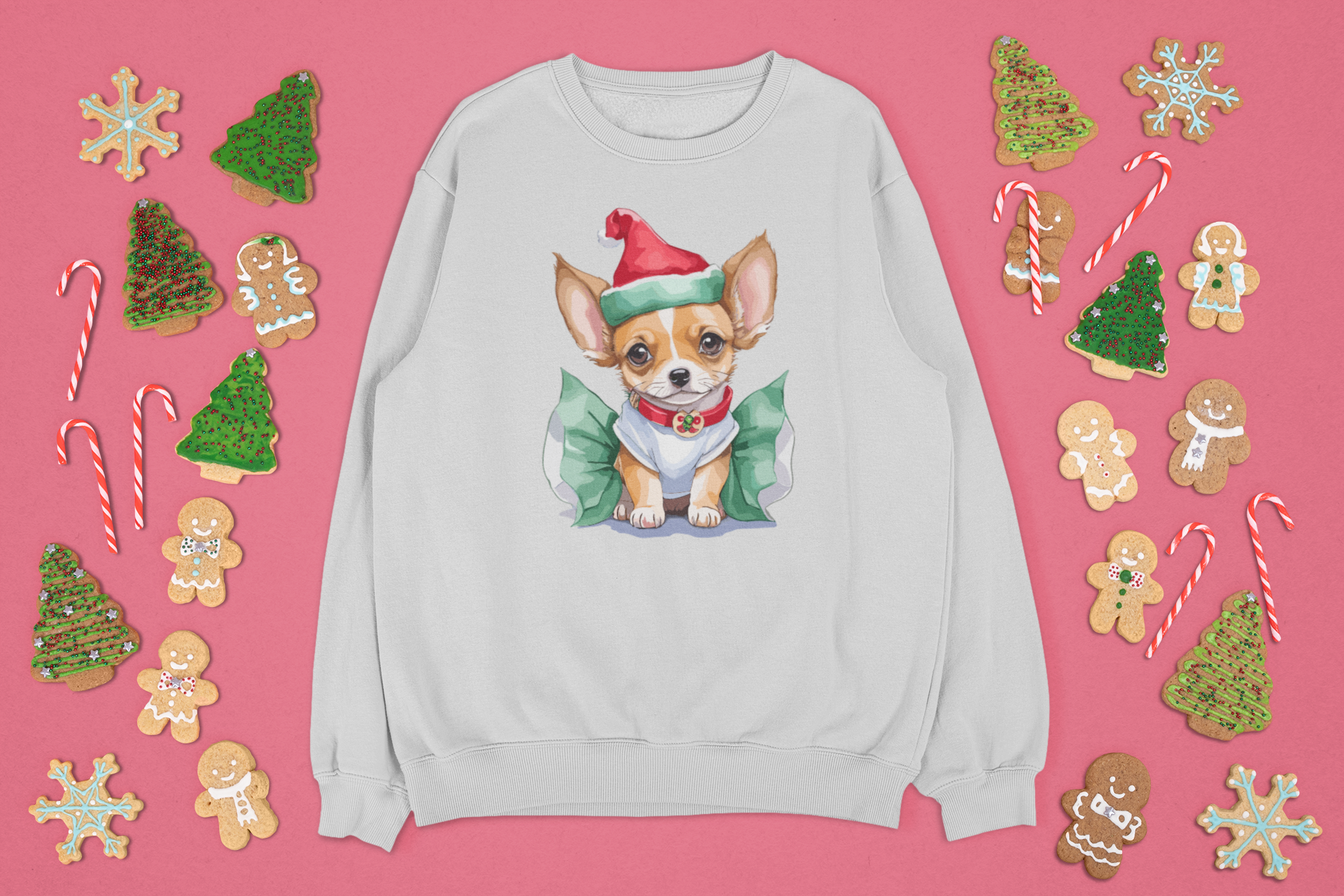 Kalėdinis džemperis su šuniuku