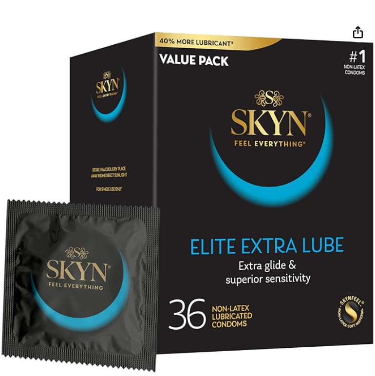 SKYN Elite Extra Lube Condones, paquete de 36