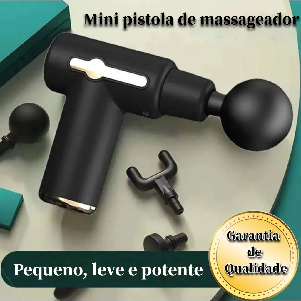 Pistola de massagem elétrica, massageador de tecidos profundos