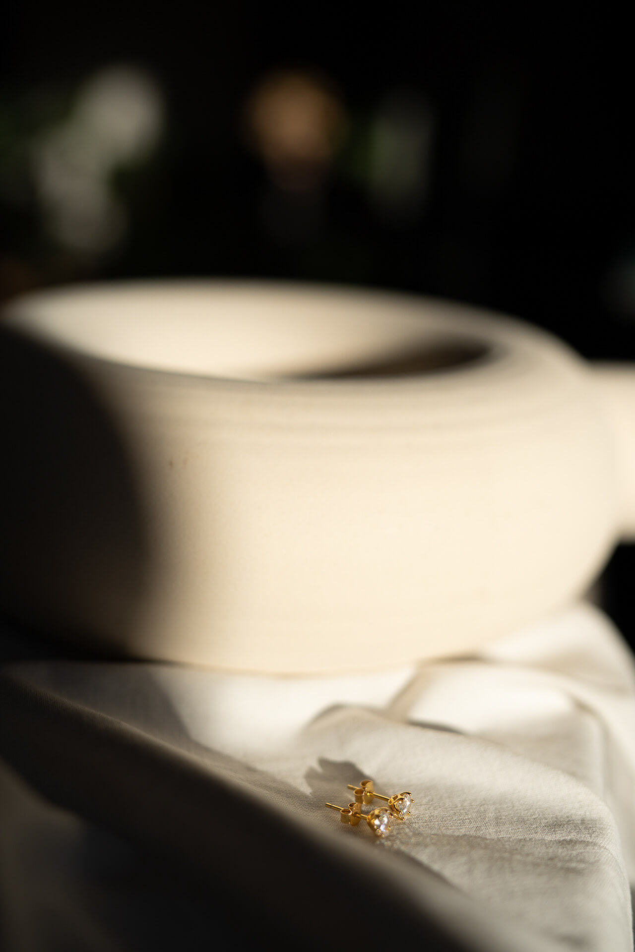 Złote kolczyki z moissanitem 0,5ct