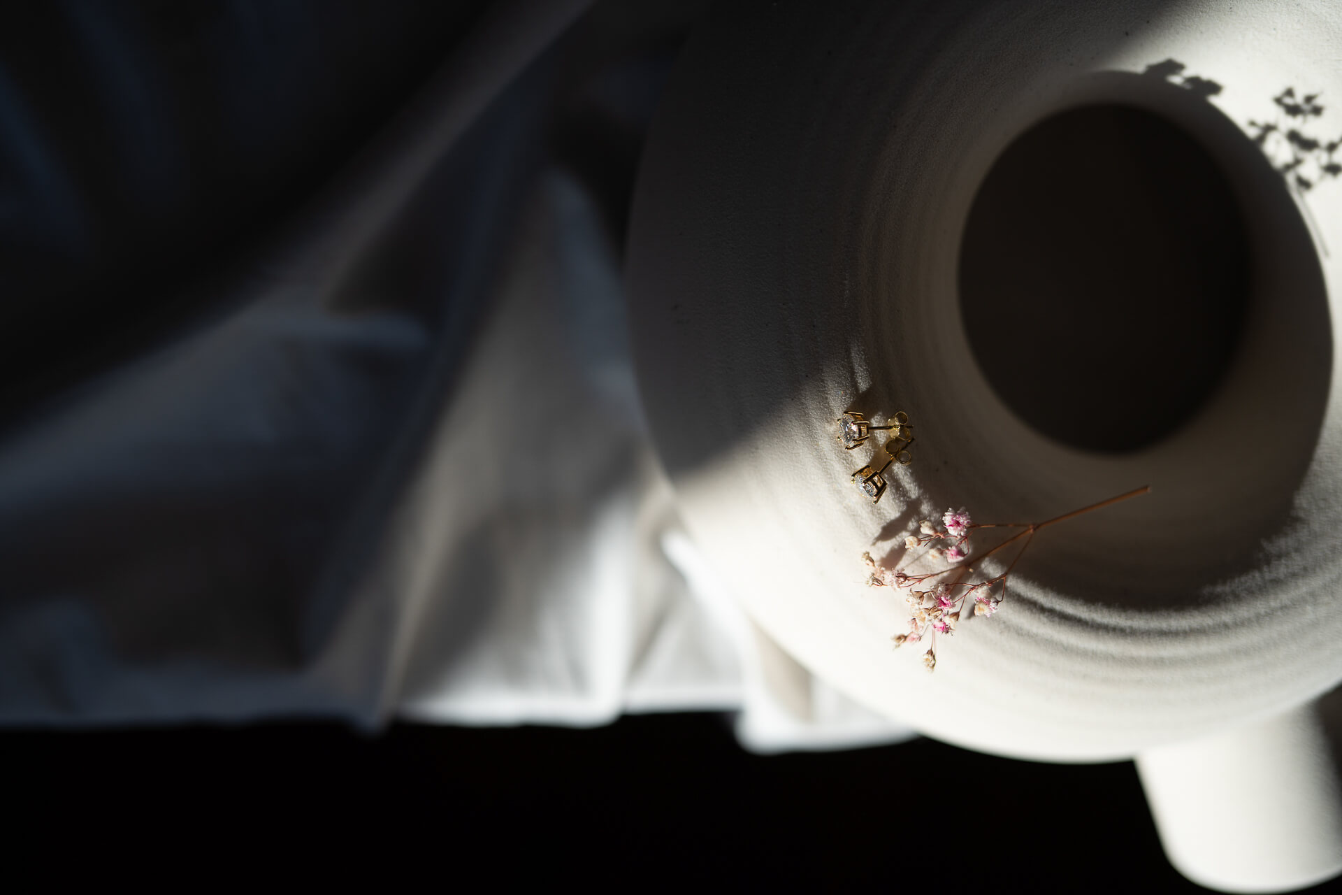 Złote kolczyki z moissanitem 1ct