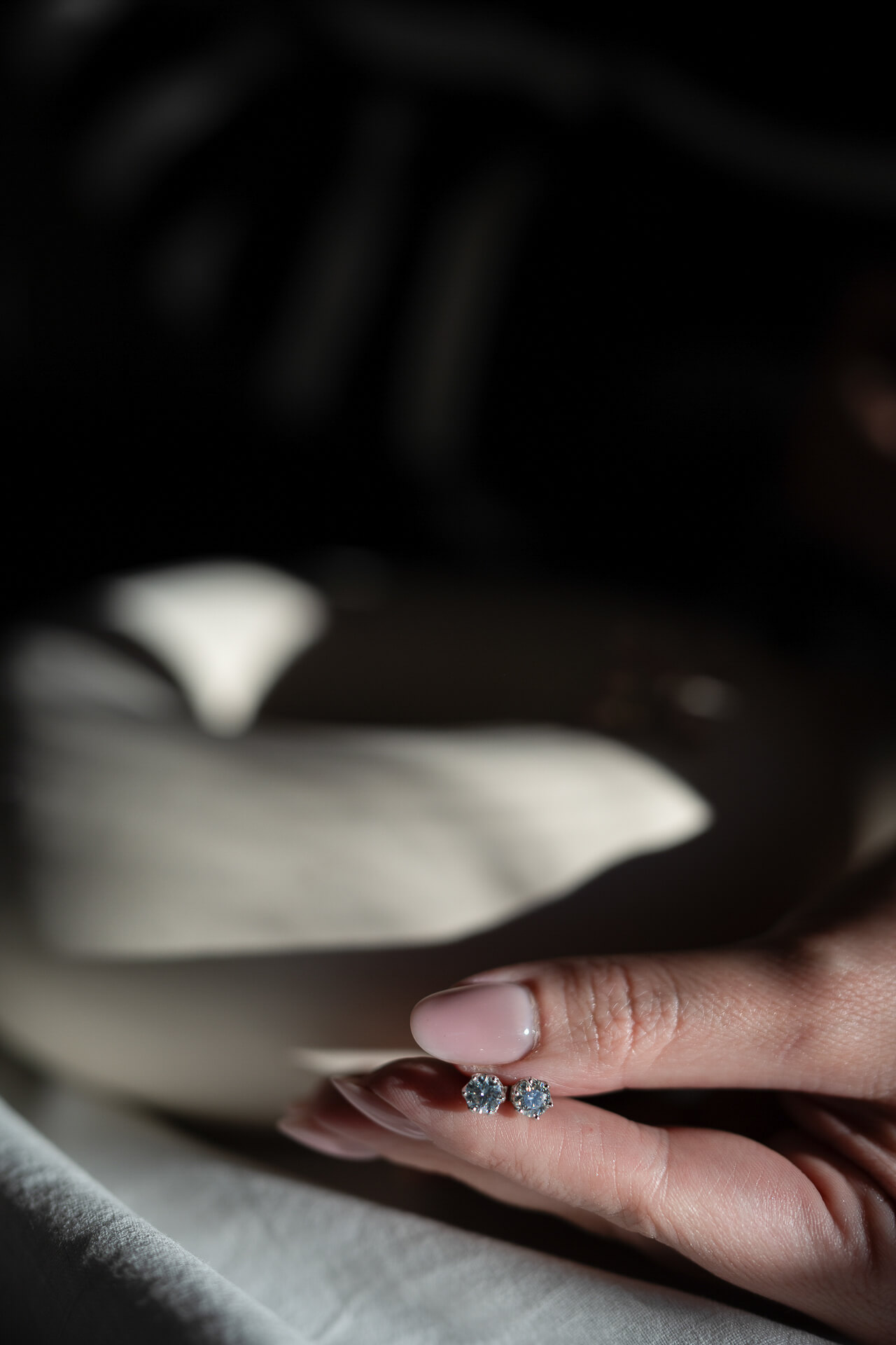 Srebrne kolczyki z moissanitem 0,5ct