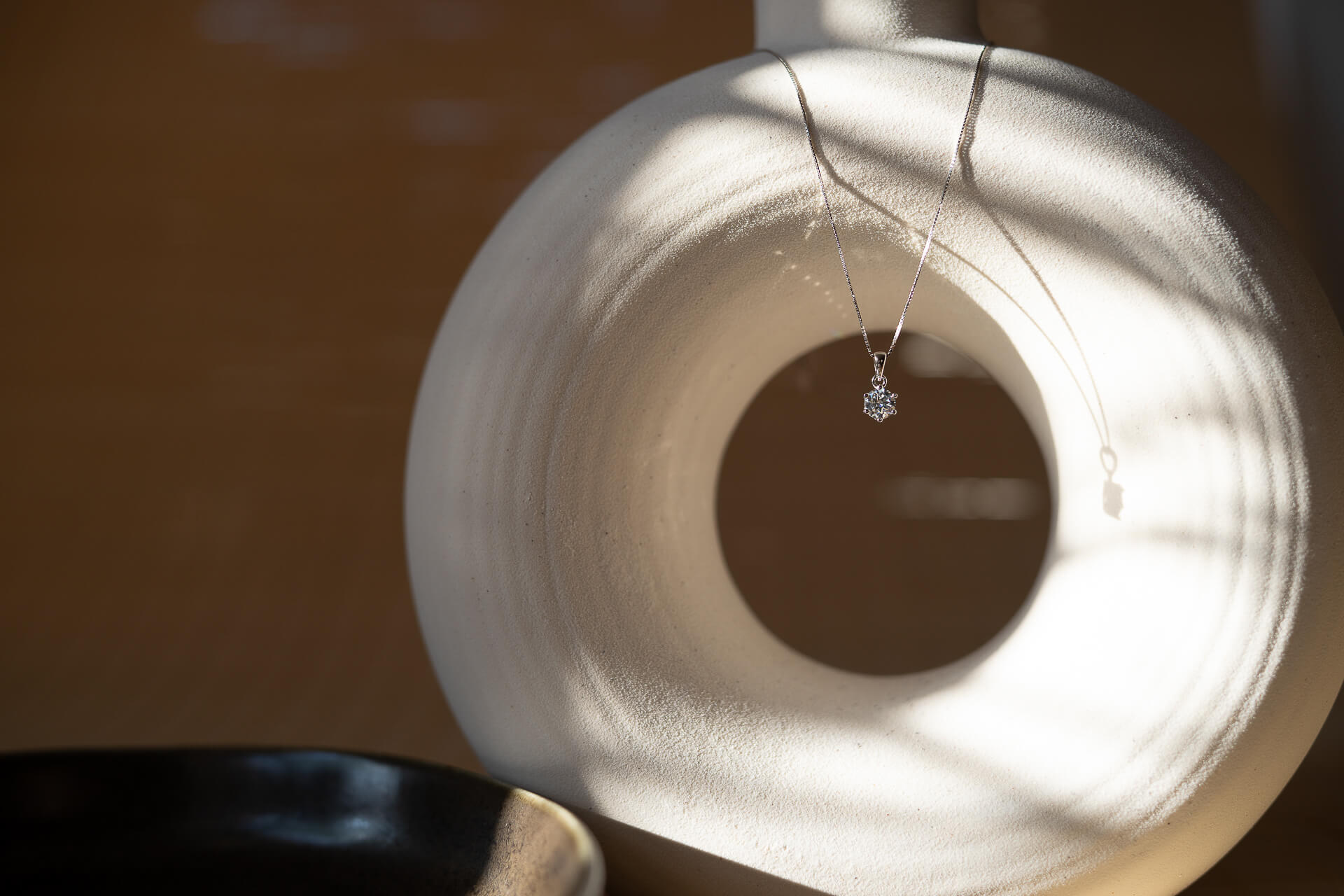 Srebrny naszyjnik z moissanitem 1ct