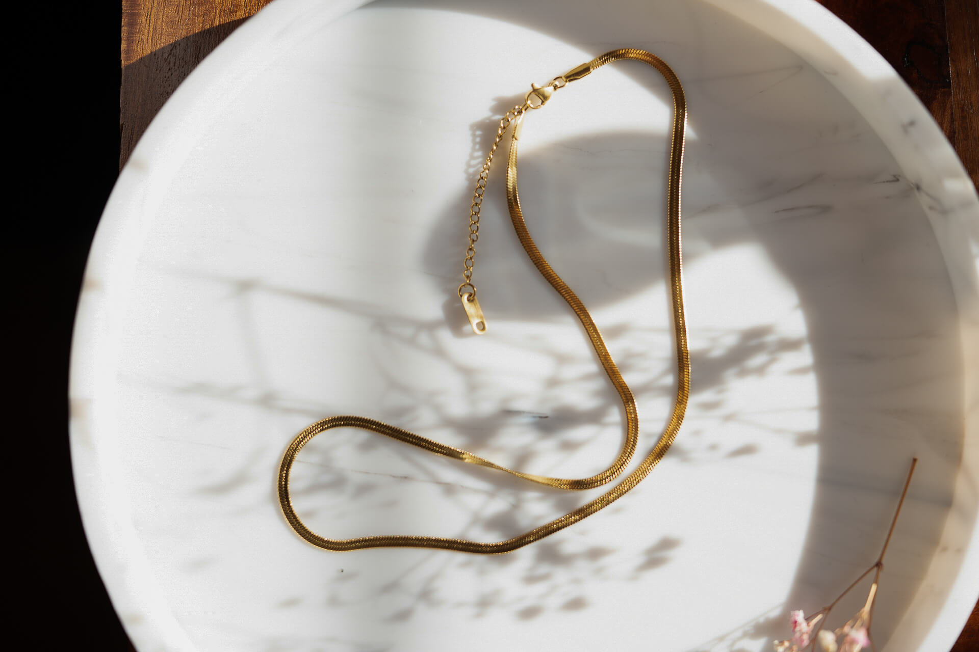 Złoty naszyjnik żmijka 3 mm