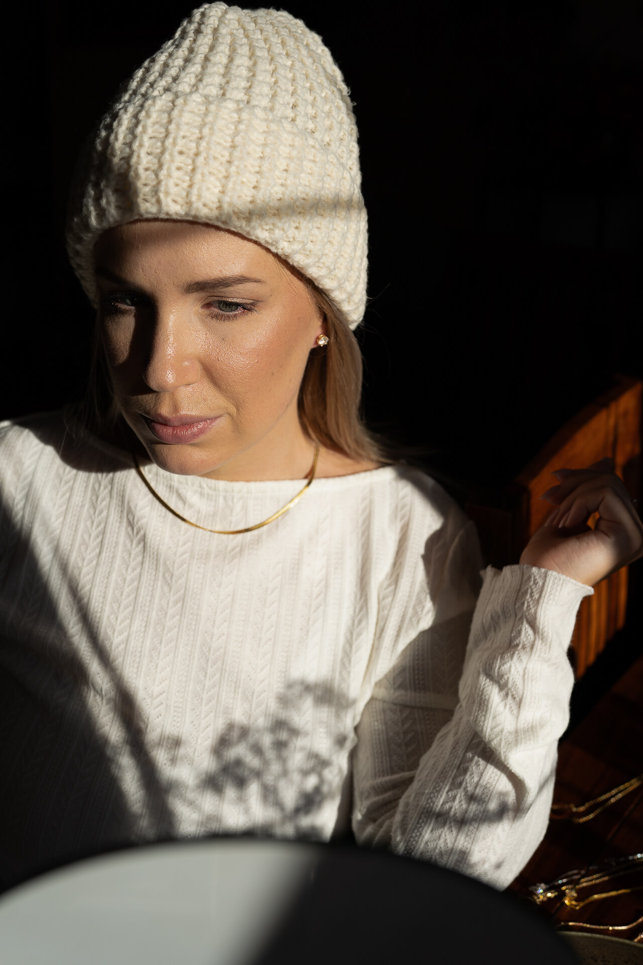 Złote kolczyki z moissanitem 1ct