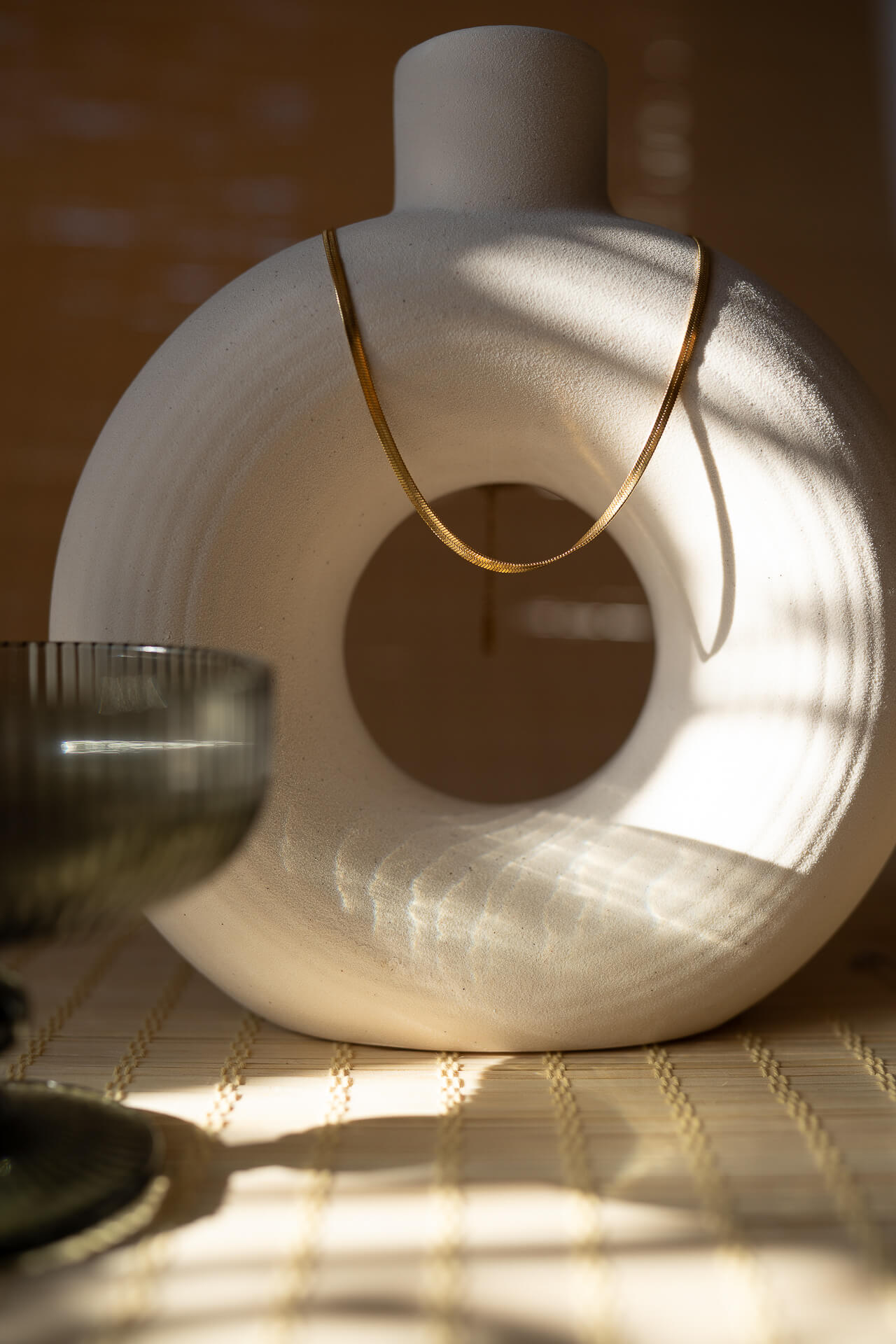 Złoty naszyjnik żmijka 3 mm