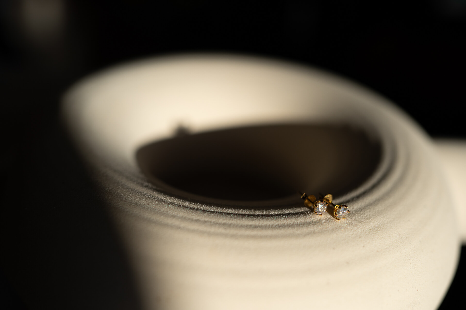 Złote kolczyki z moissanitem 0,5ct