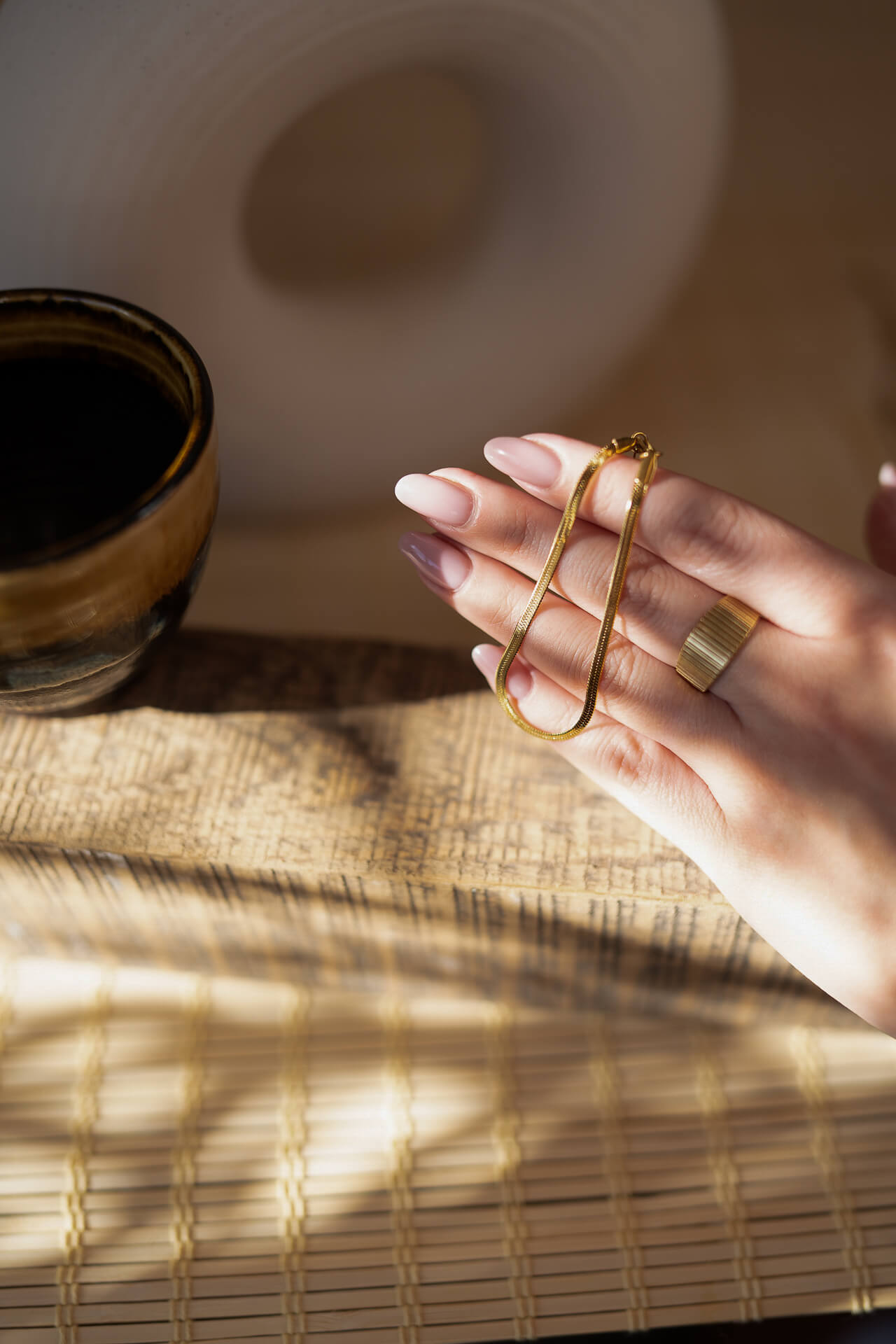 Złota bransoletka żmijka 2 mm