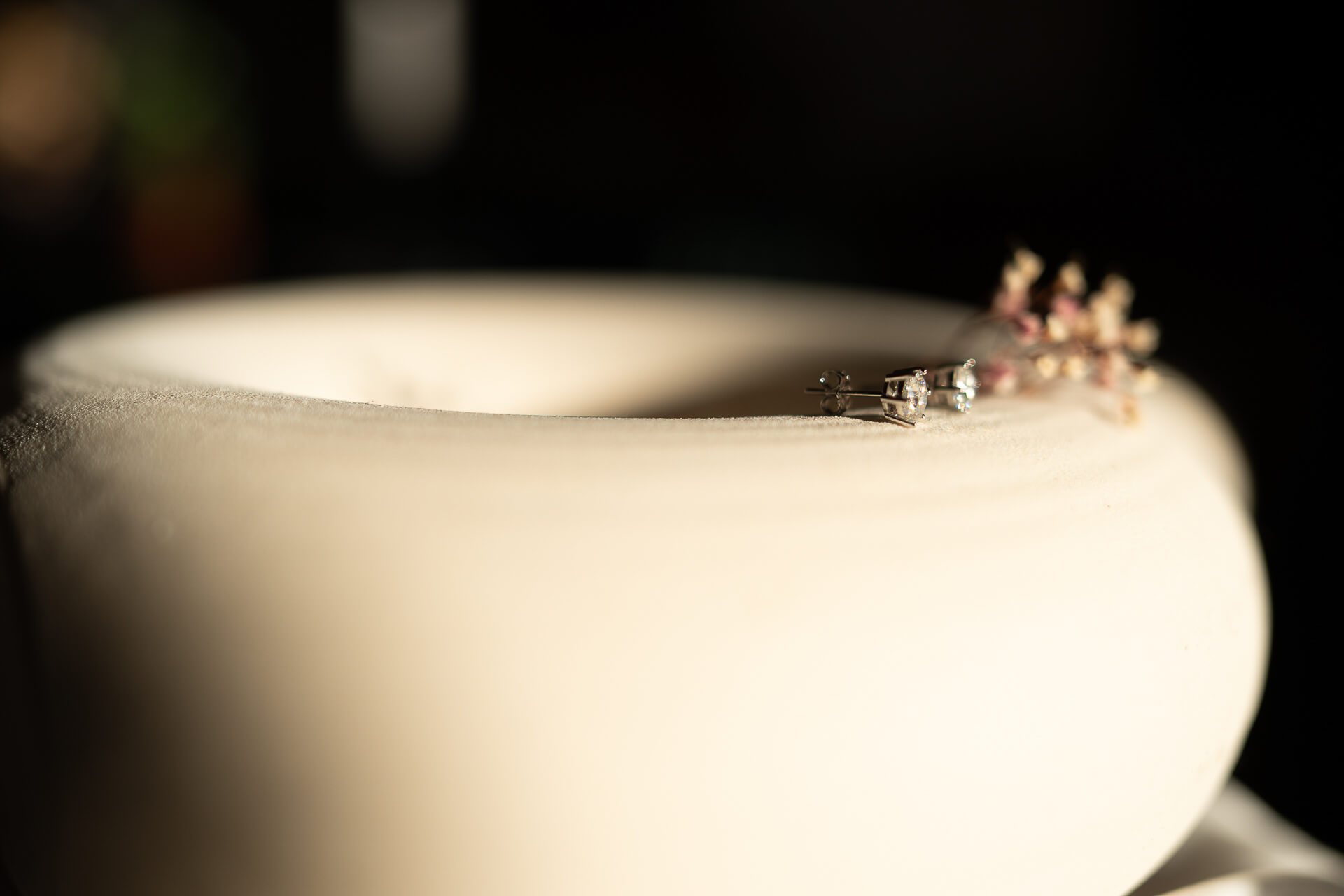 Srebrne kolczyki z moissanitem 1ct