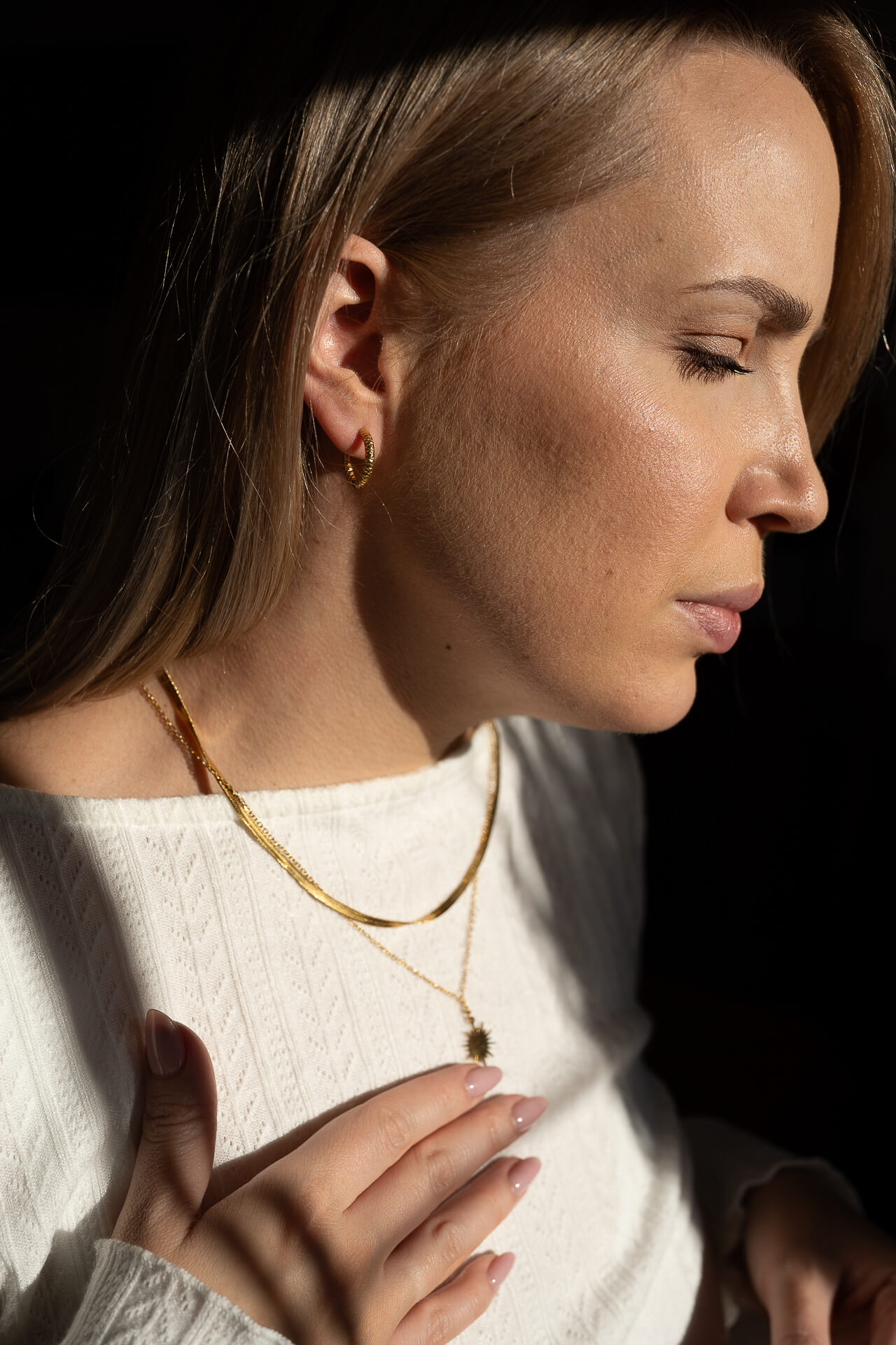 Złoty naszyjnik żmijka 3 mm