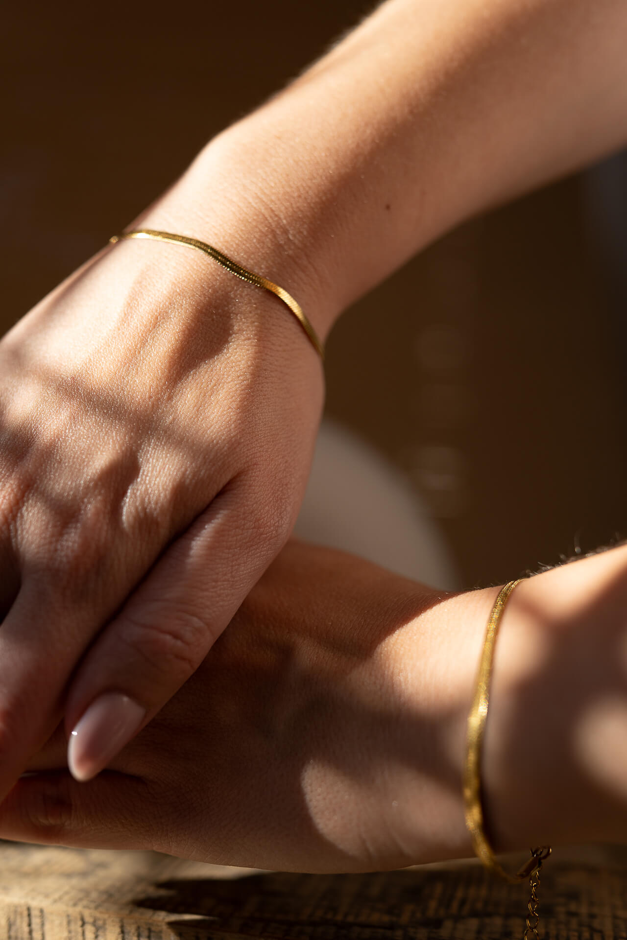 Złota bransoletka żmijka 2 mm