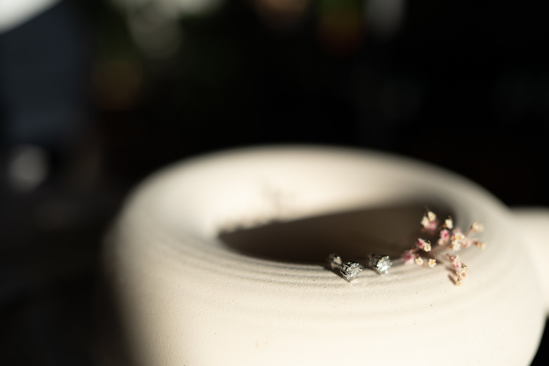 Srebrny zestaw Premium z moissanitami - naszyjnik i kolczyki 1ct