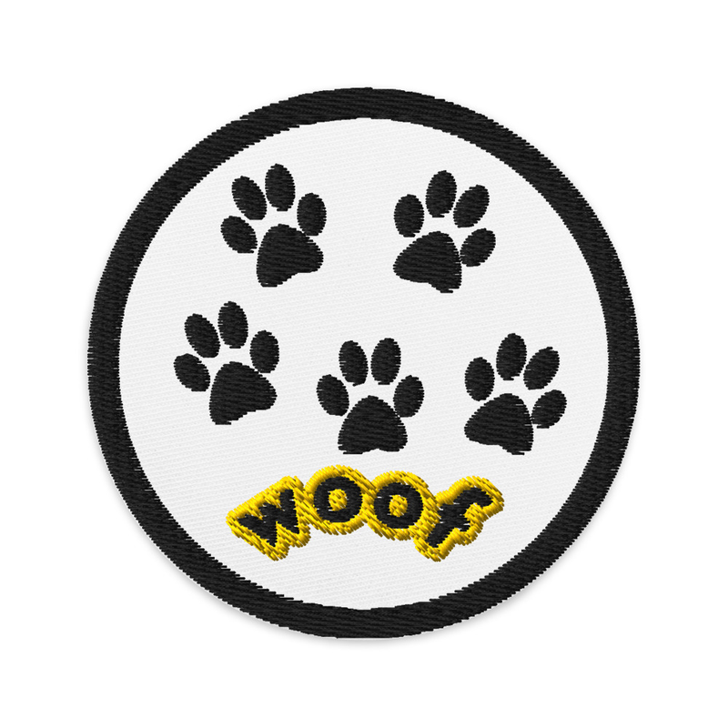 Embroidered Patch - "Woof"