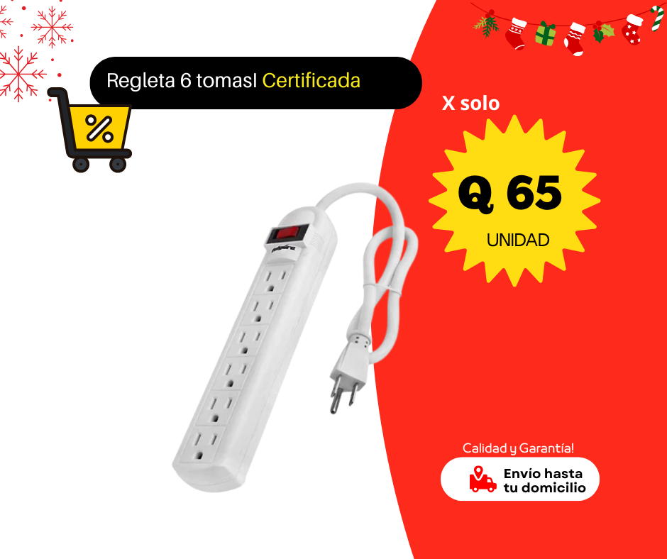 Regleta Eléctrica l 6 tomas