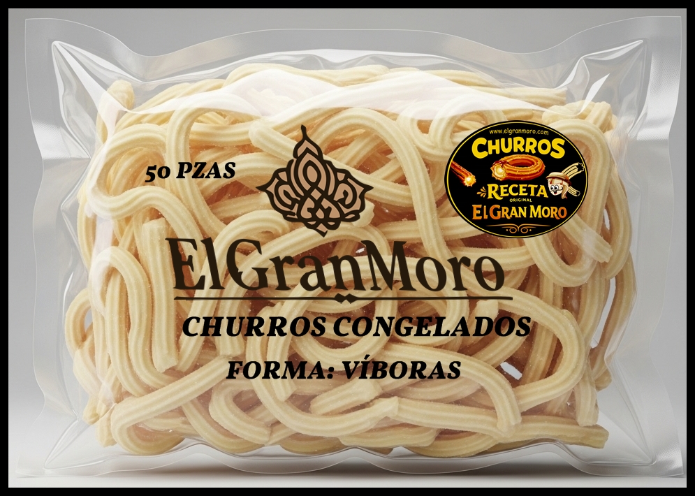 MENUDEO Churros Congelados Perfectos. RECETA FINA MORA ORIGINAL -AL VACÍO-