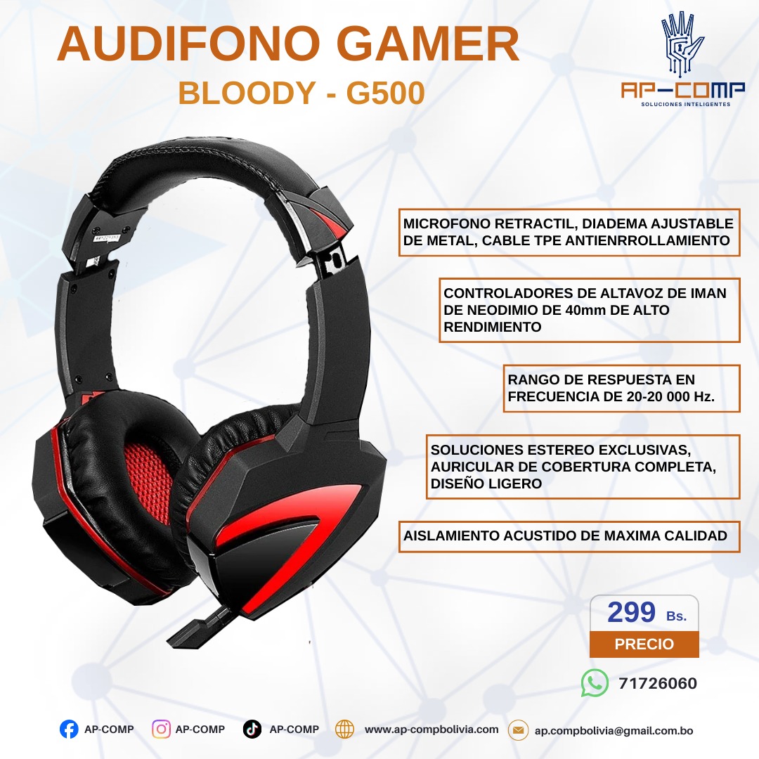 Audifono Bloody G500