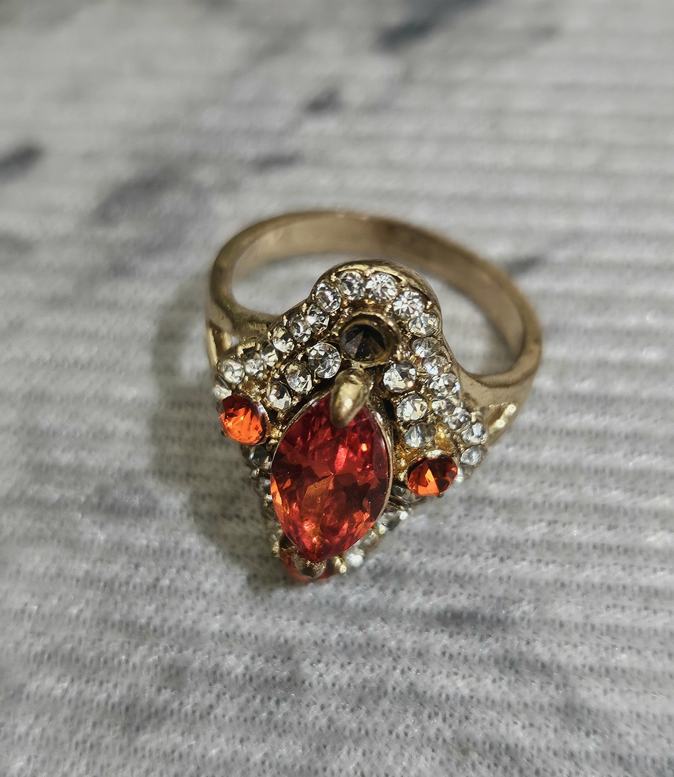 Amber Flame – Marquise Gemstone Regal Ring