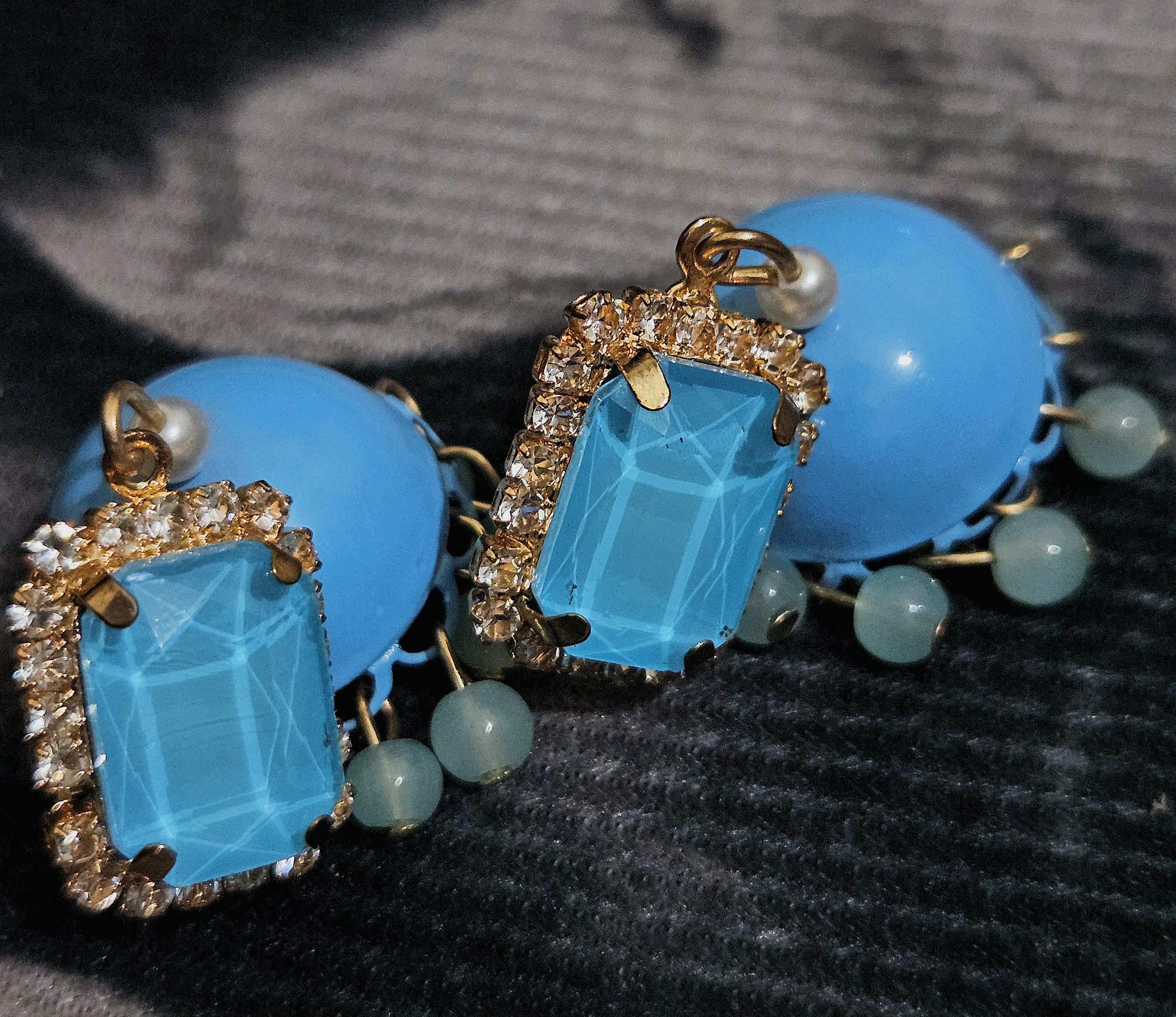 Aqua Radiance Crystal Studs