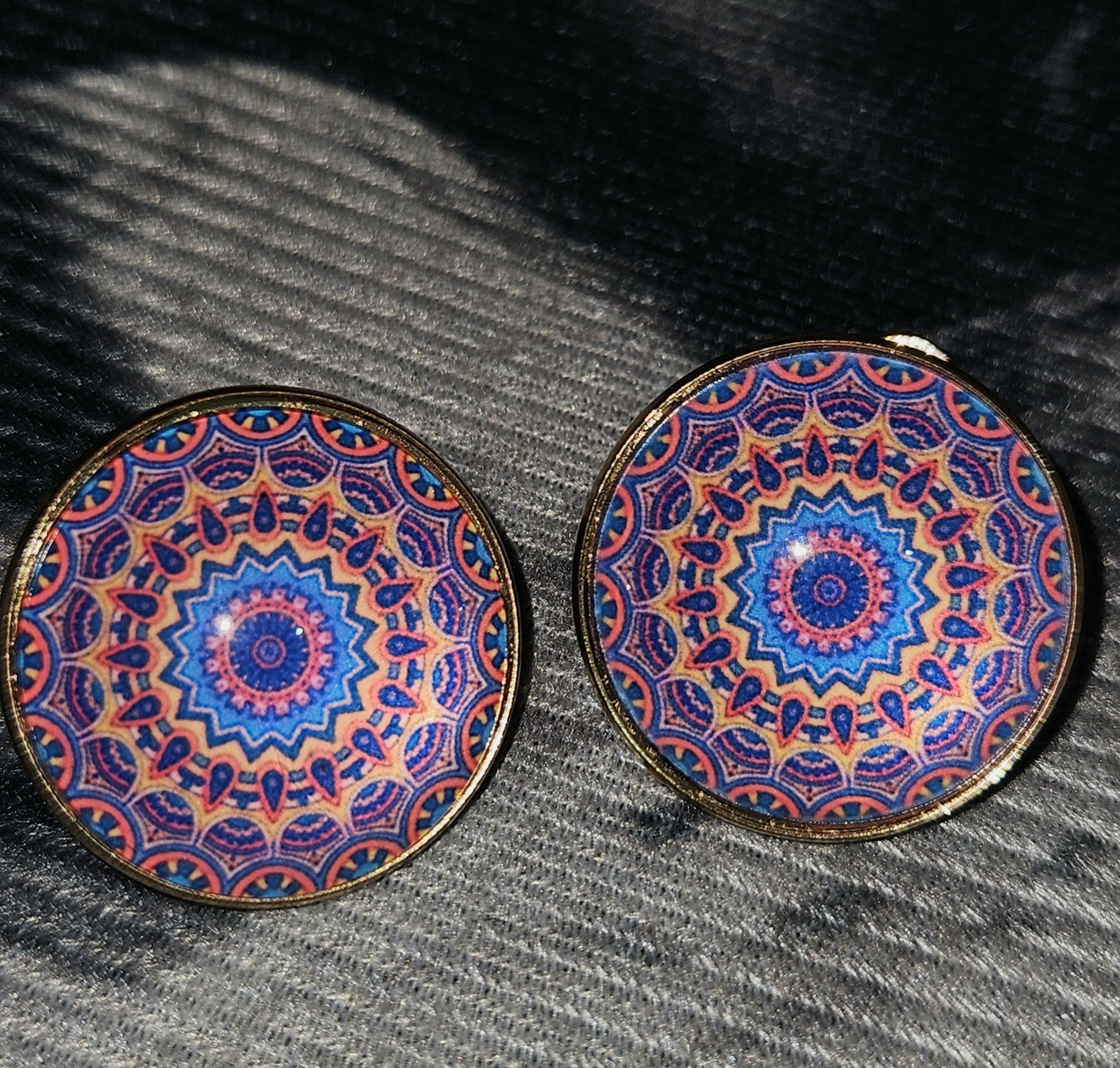 Mandala Muse – Colorful Geometric Statement Earrings
