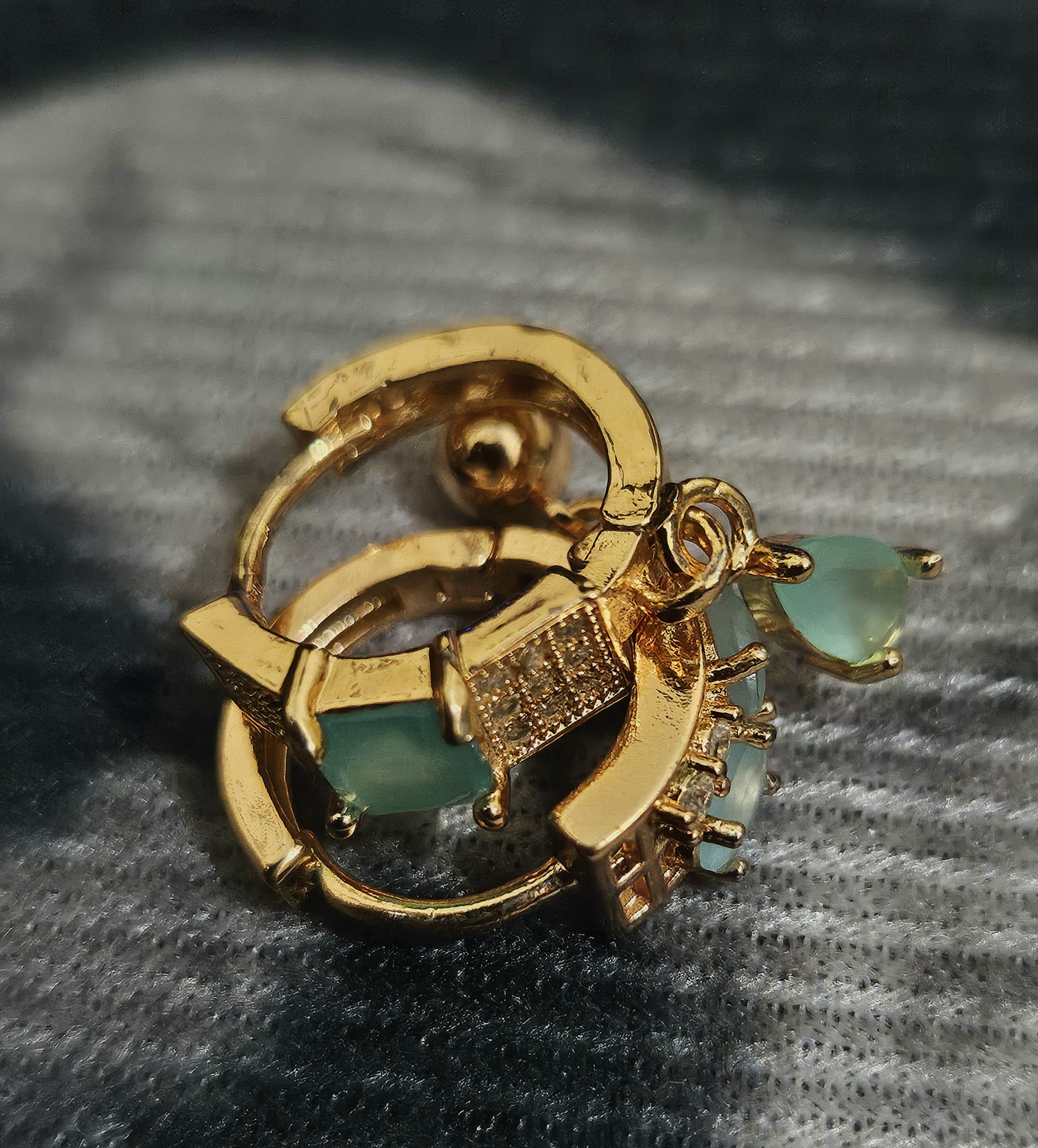 Rosé Lineage – Pink Gemstone Gold Hoop Earring