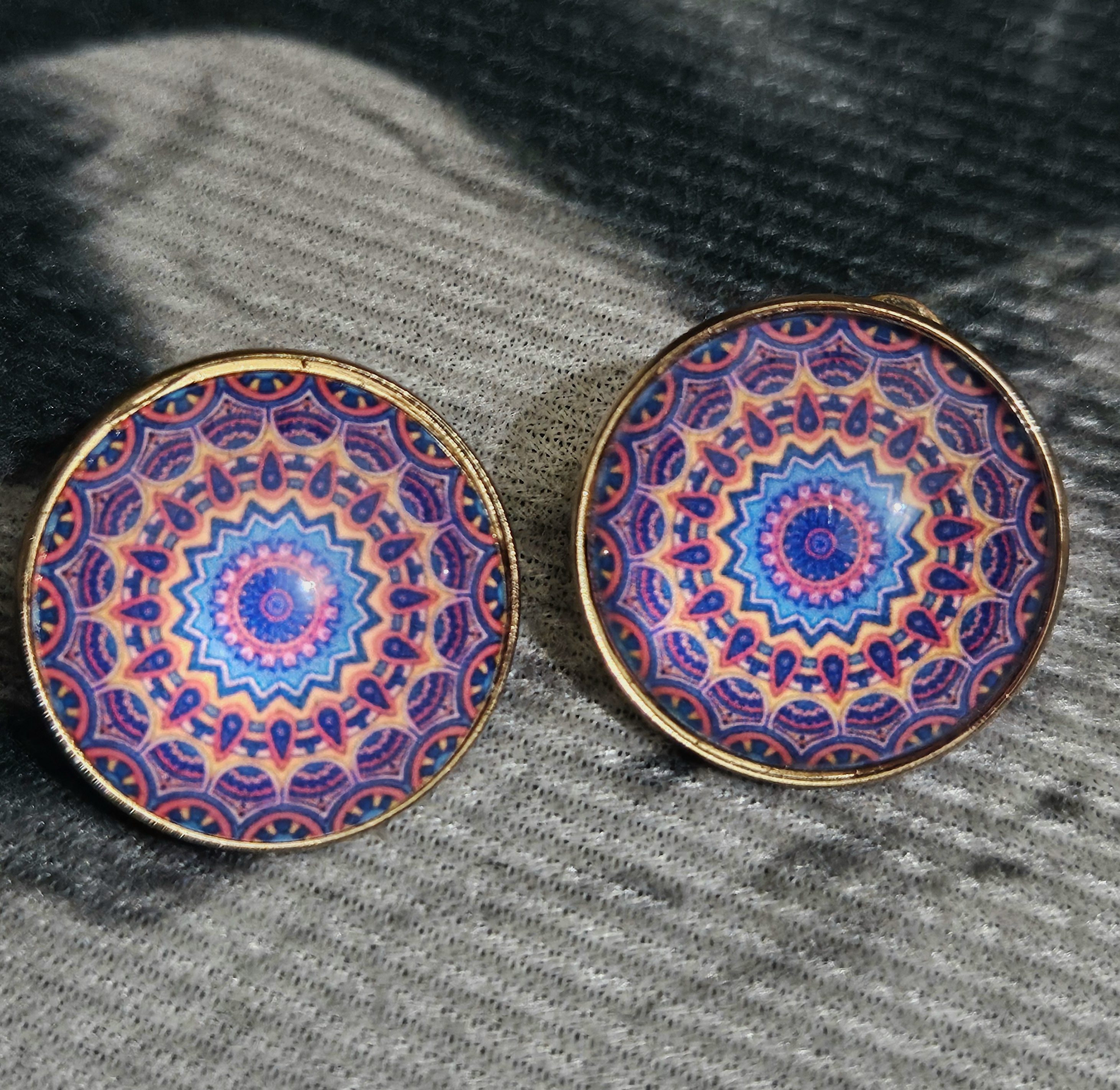 Mandala Muse – Colorful Geometric Statement Earrings