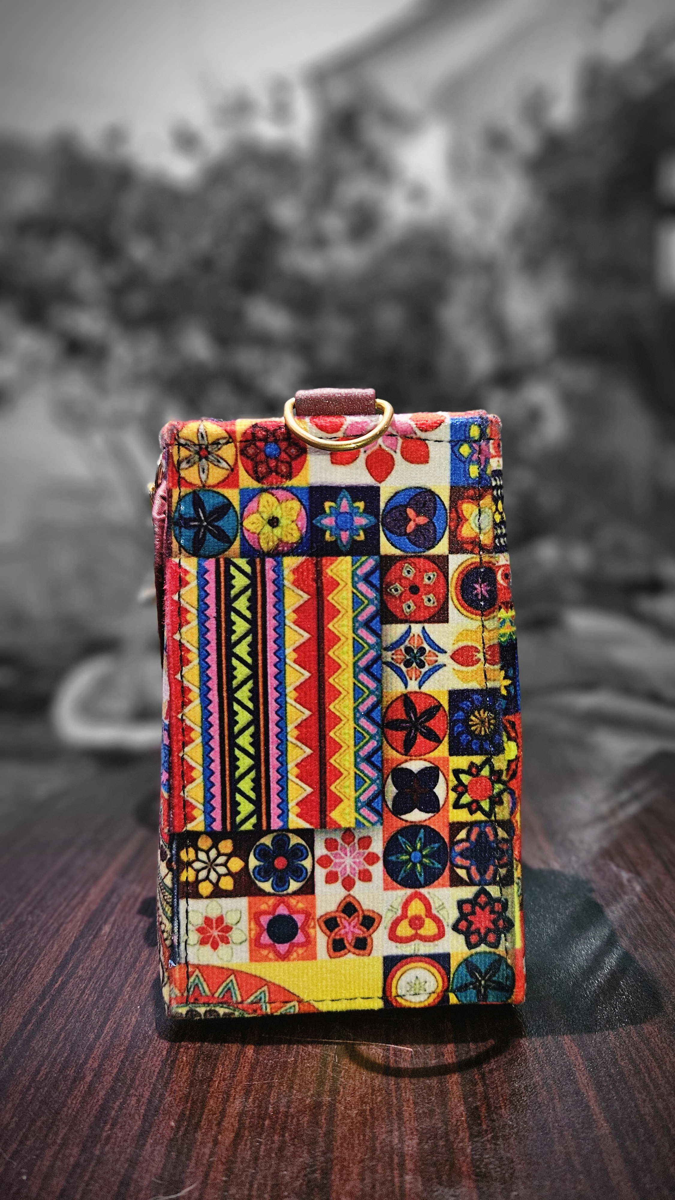 Vibrant Patchwork Designer Handbag LV