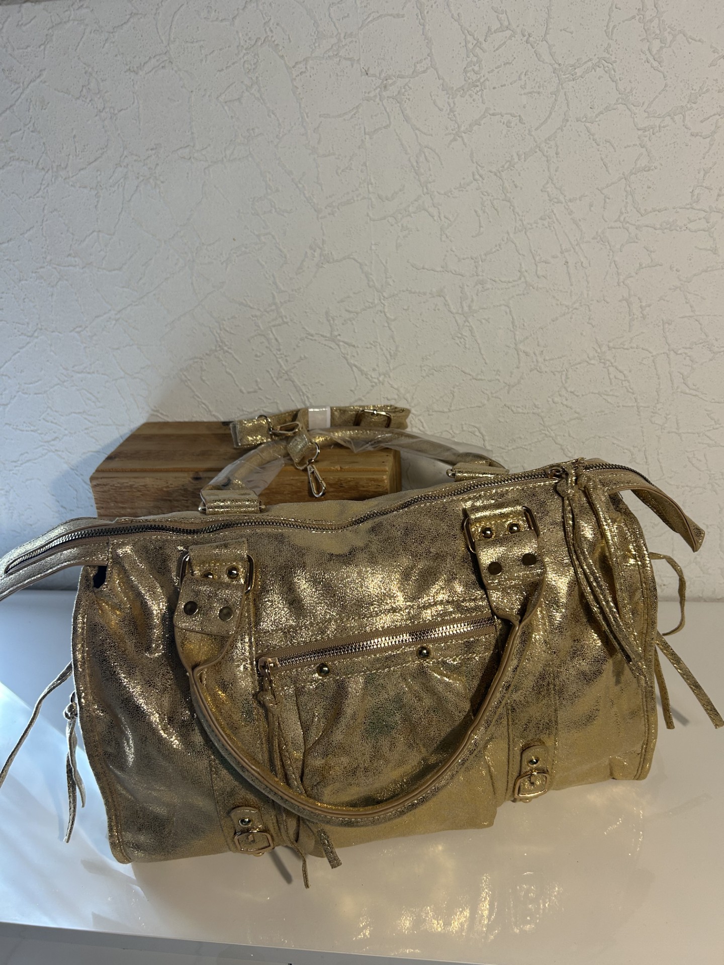 Sac à main XL doré