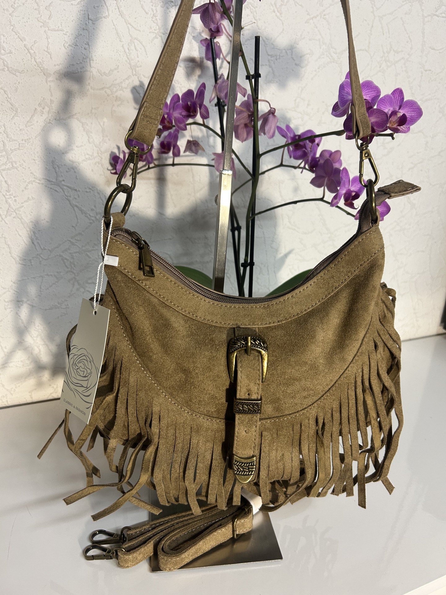 Sac à main en imitation daim