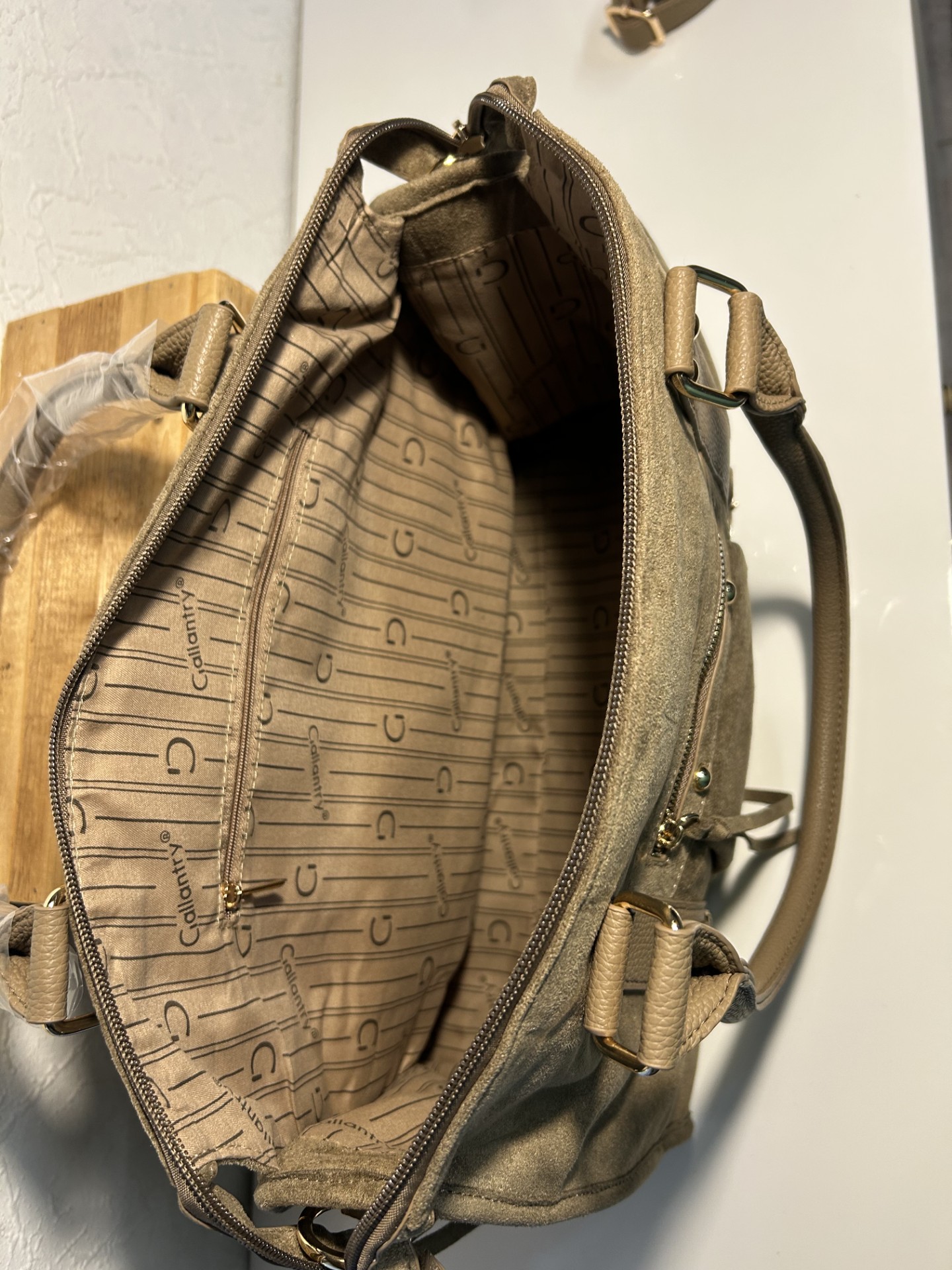 Sac à main XL en suédine