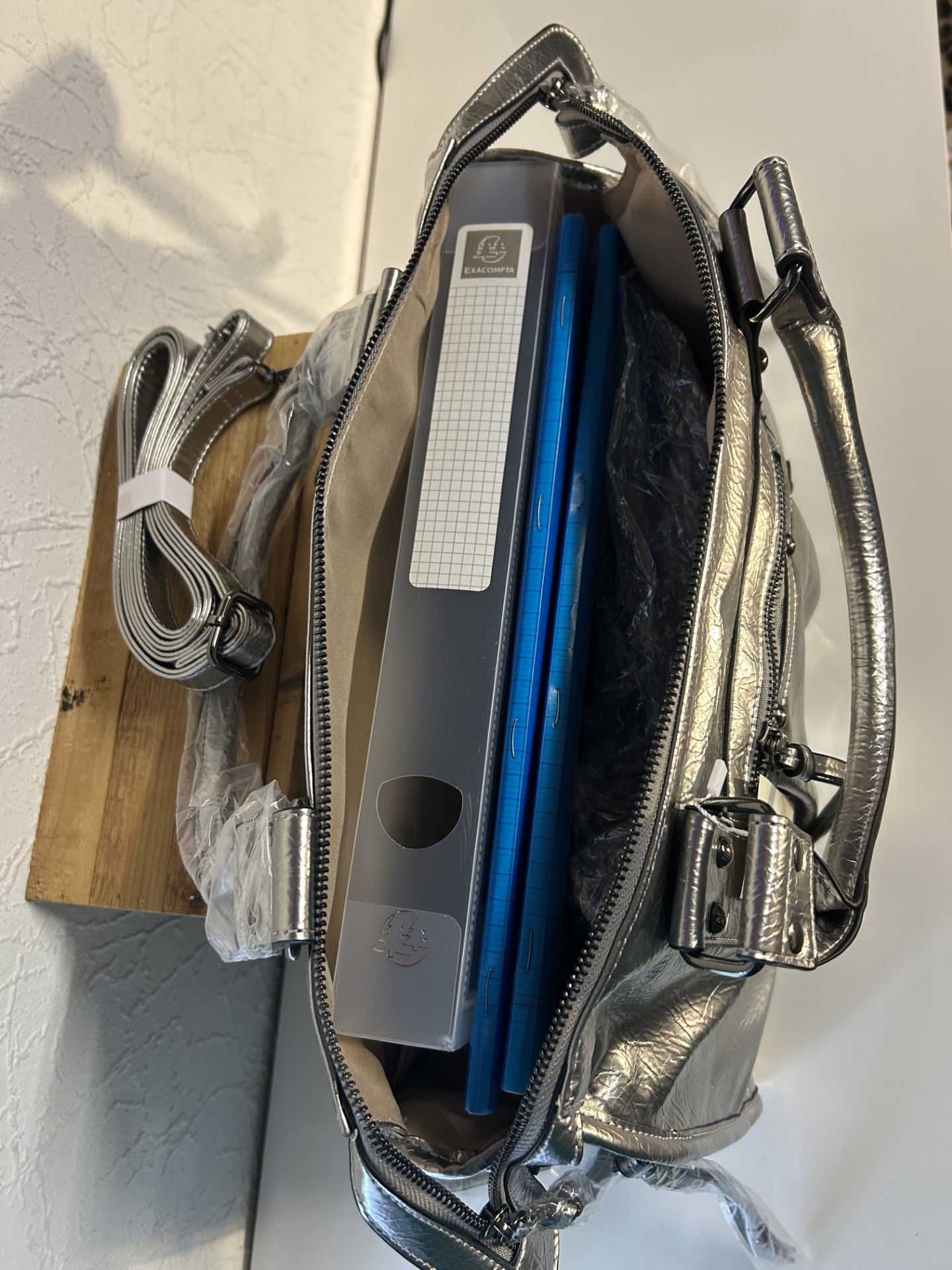 Sac à main XL argenté