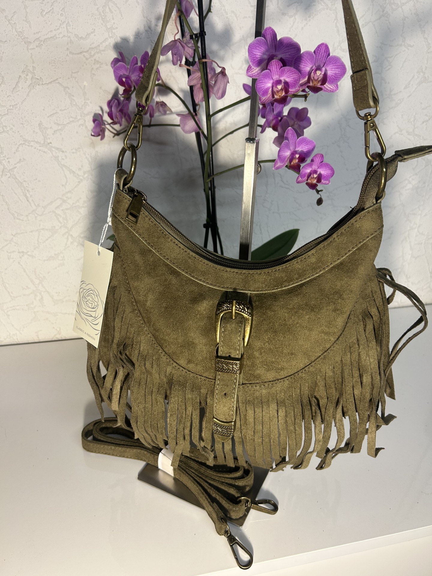 Sac à main en imitation daim