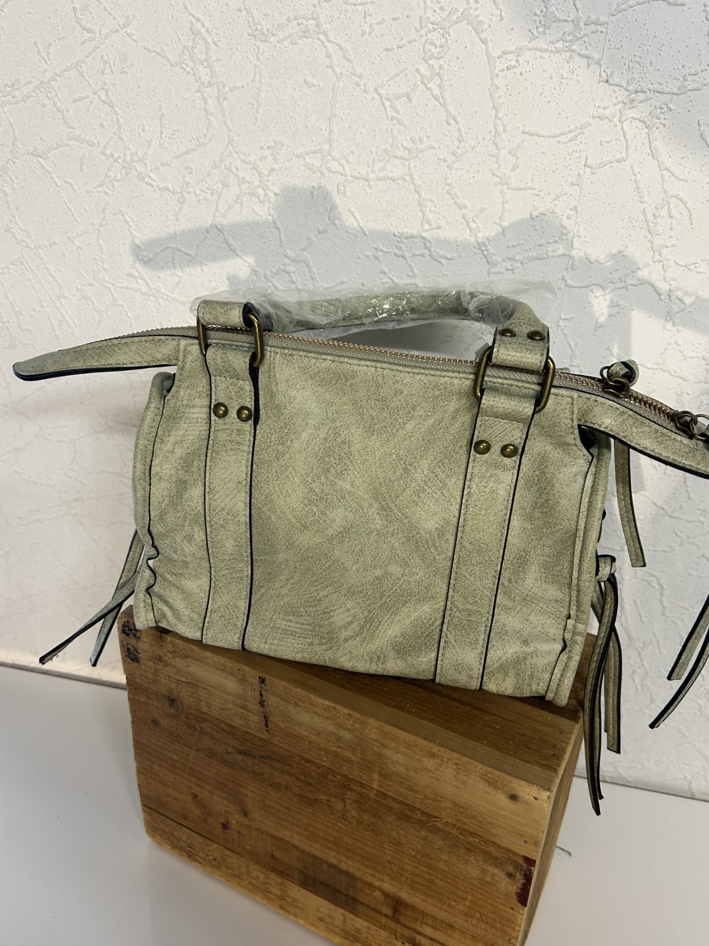 Sac à main simili-cuir vert