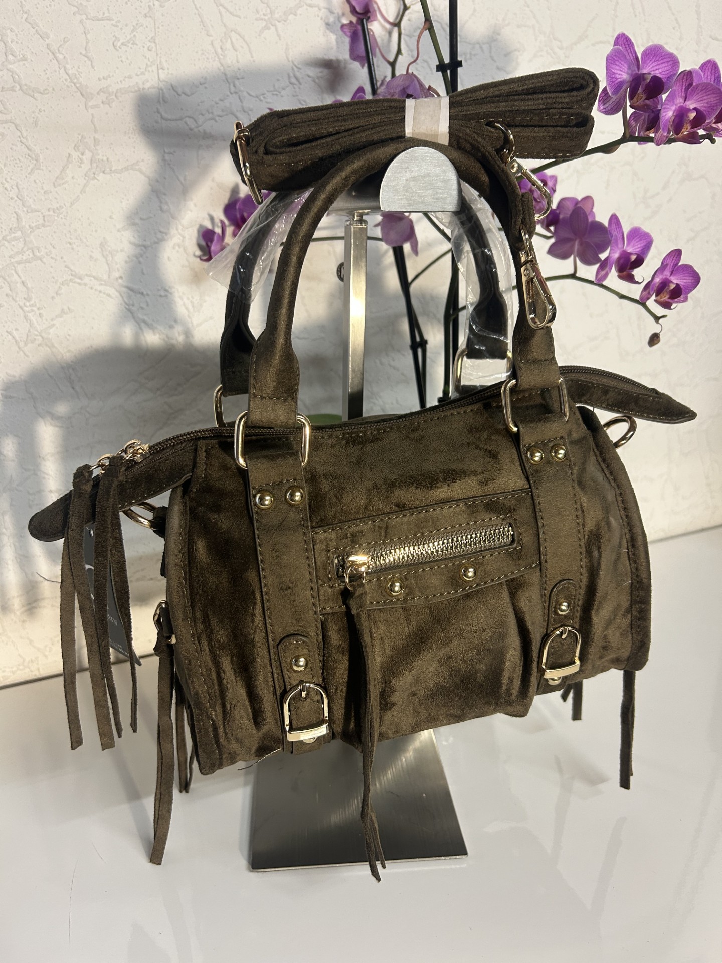 Sac à main tendance kaki