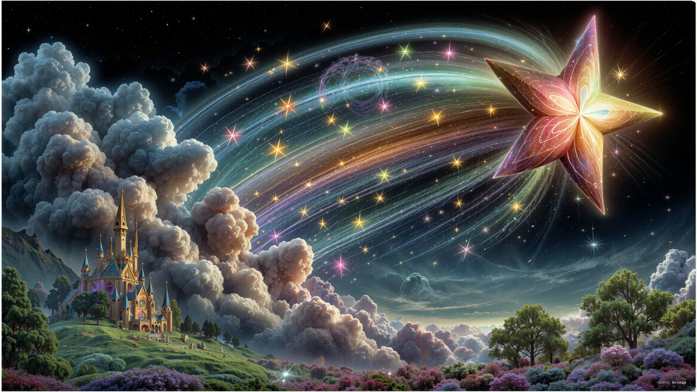 De Regenboogster boven het Droomkasteel