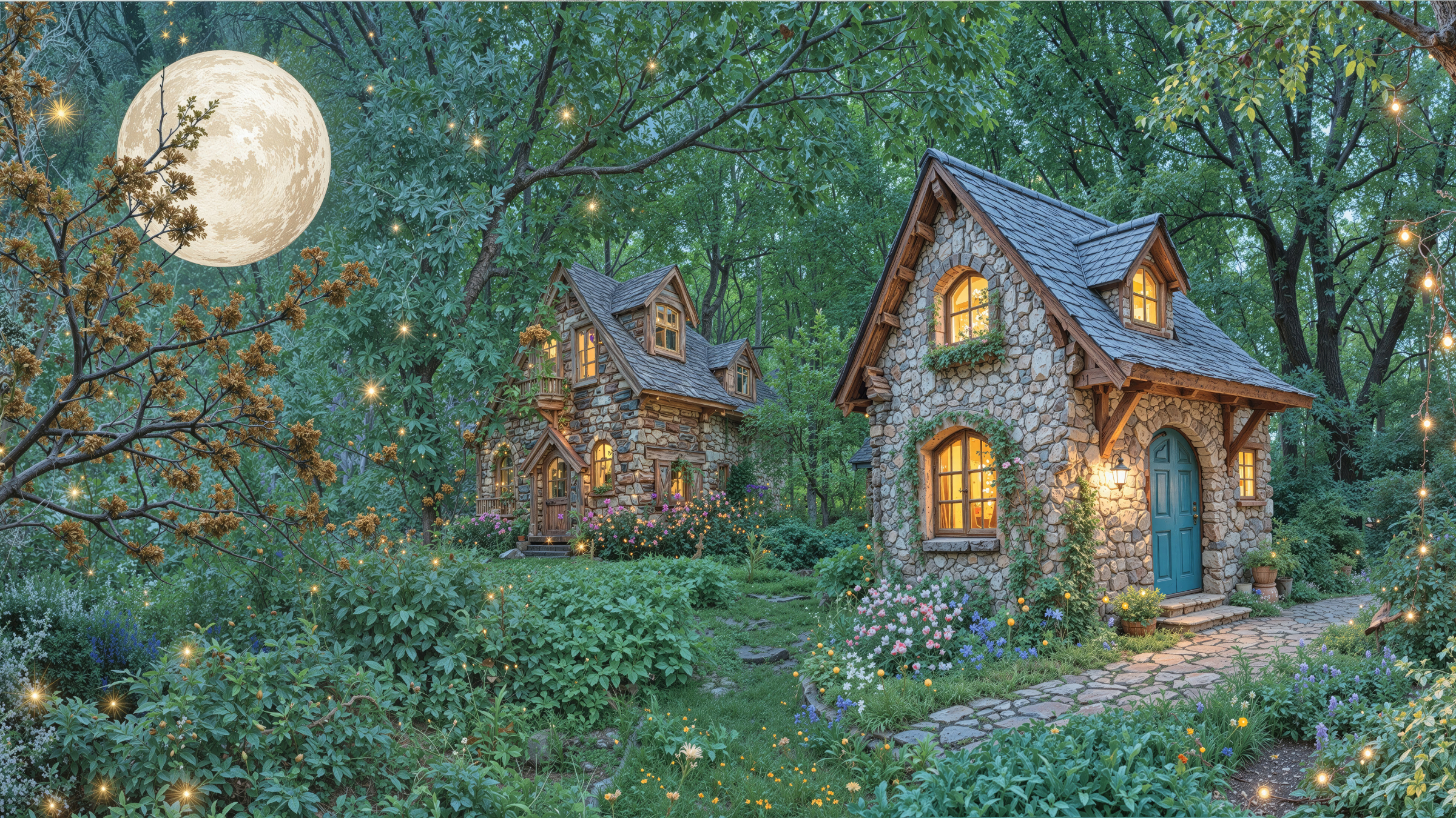 De Stenen Huisjes onder de Volle Maan