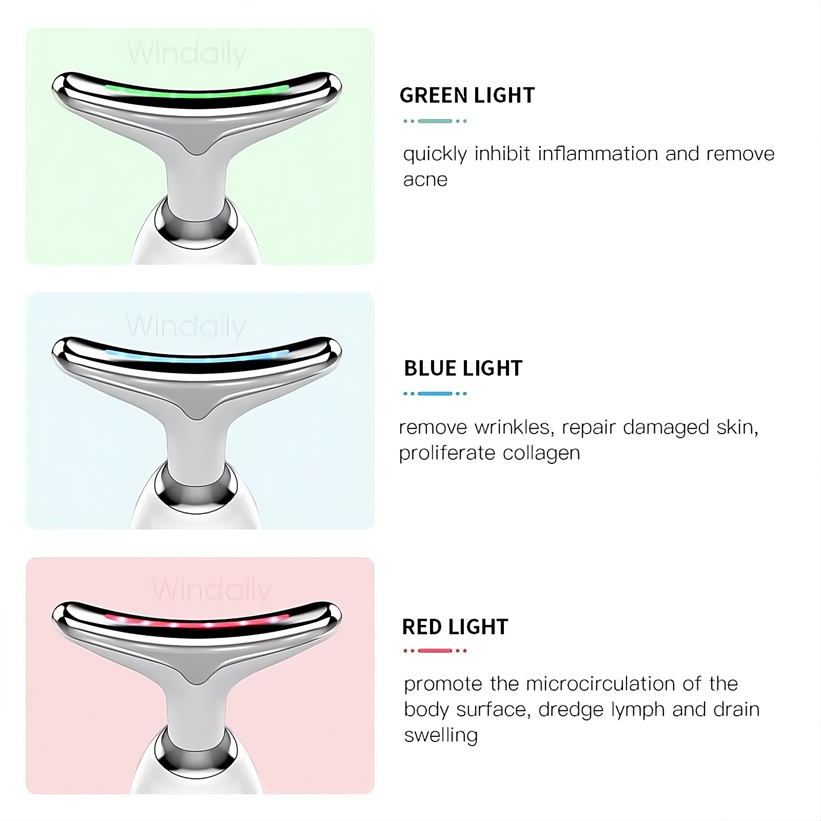 Red Light Therapy Microcurrent Face Massager 