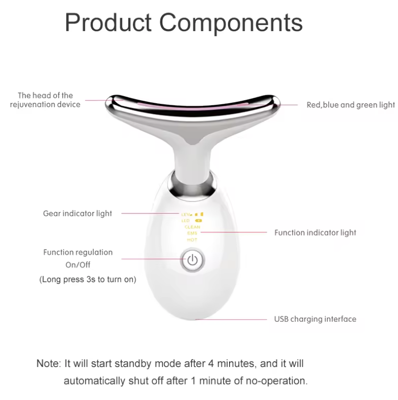 Red Light Therapy Microcurrent Face Massager 