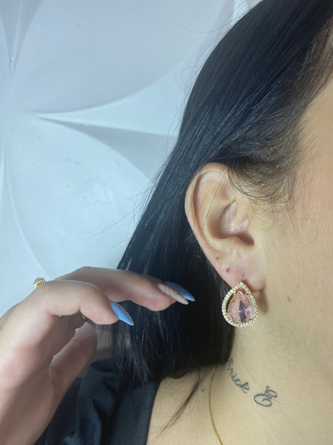 Brinco Aura de Luz Rosa