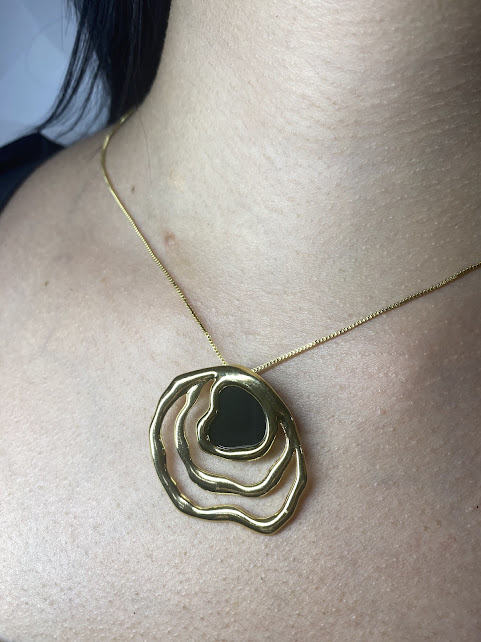 Pingente Linha do Tempo Dourado