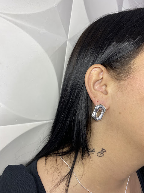 Brinco Círculo Sagrado Prateado