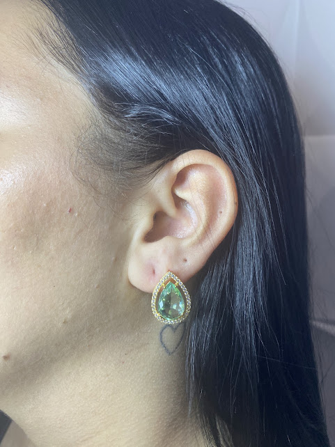 Brinco Aura de Luz Turmalina