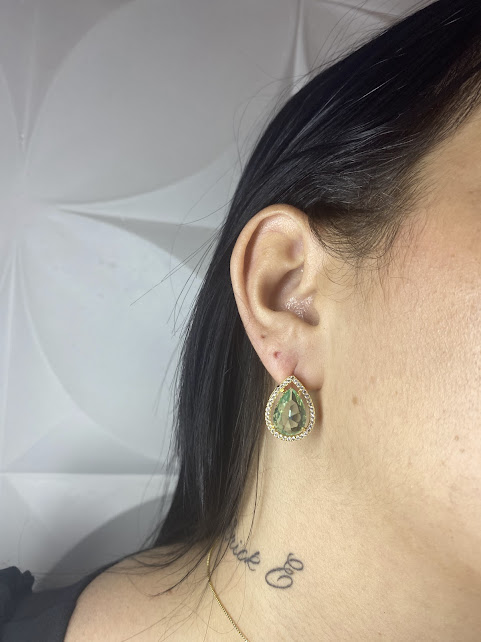 Brinco Aura de Luz Turmalina