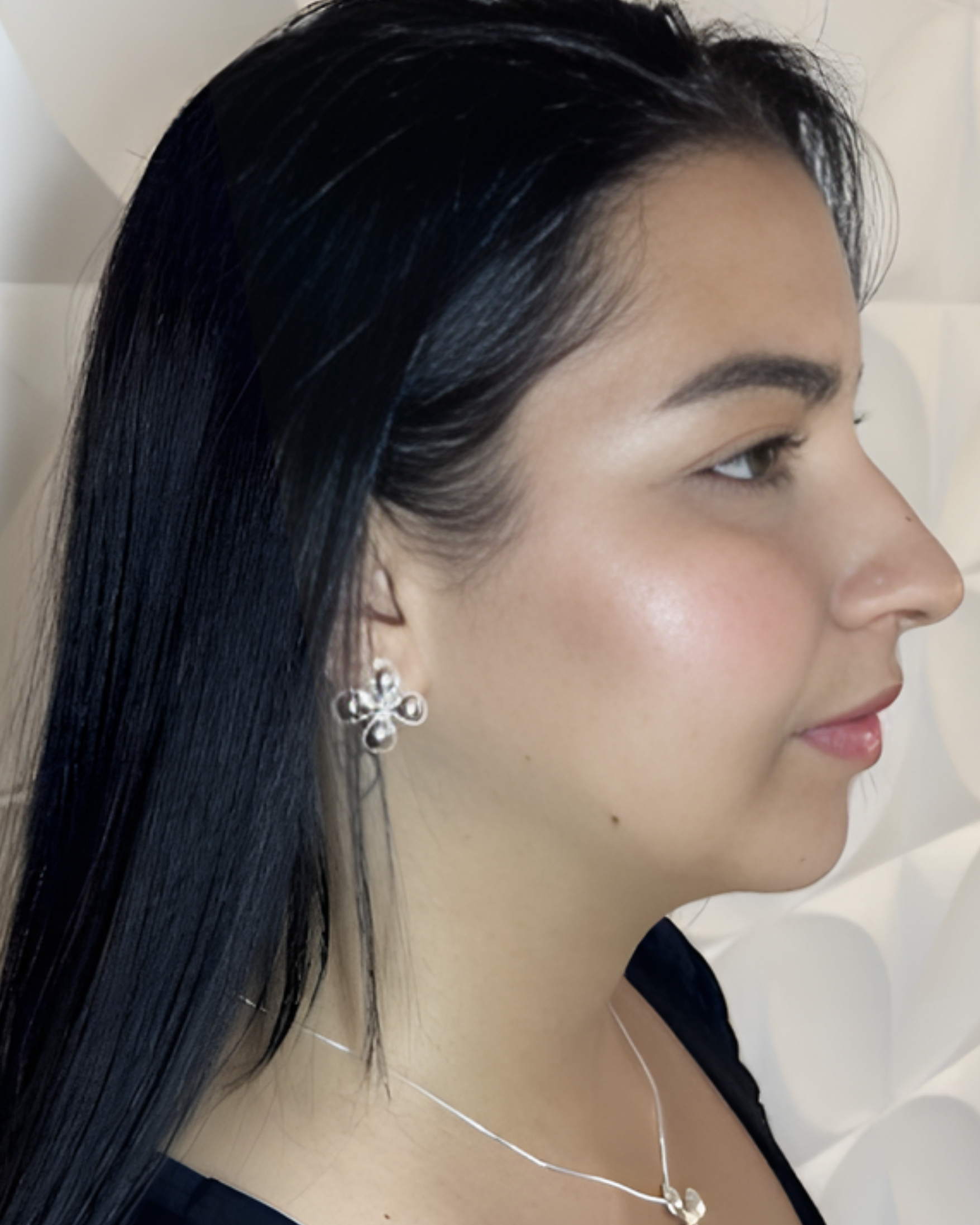 Conjunto Flor de Luz Prateado