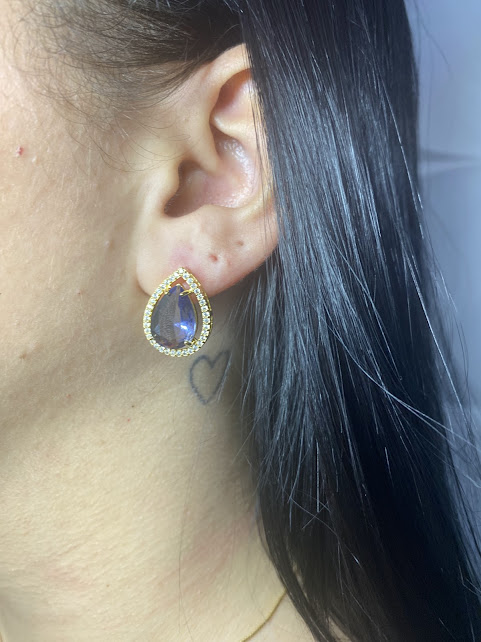 Brinco Aura de Luz Ametista